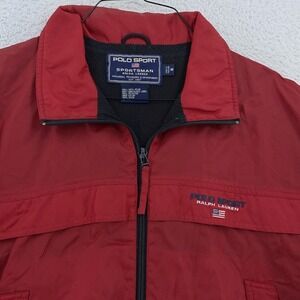 Vtg Polo Sport Ralph Lauren Jacket Mens Medium OVERSIZED Sportsman Windbreaker